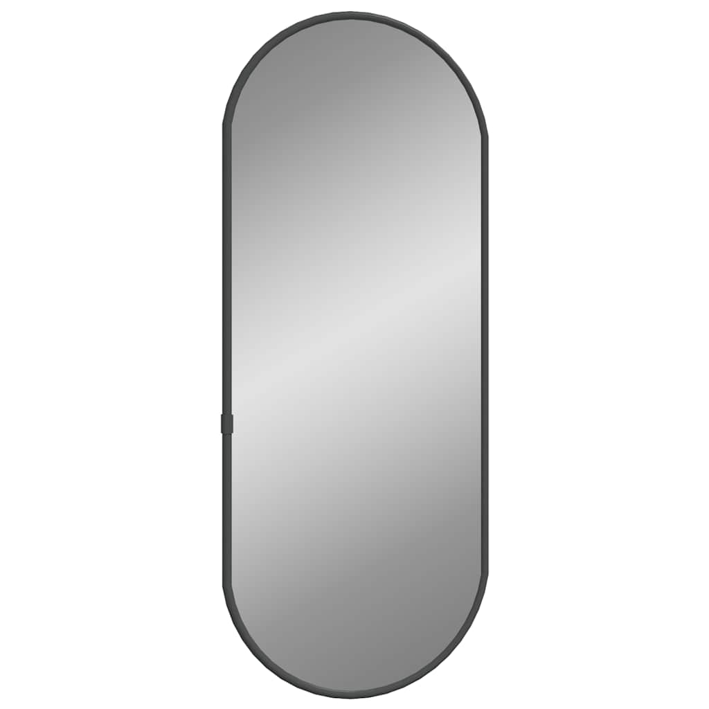 Vidaxl Mirror de pared 50x20 cm negro ovalado