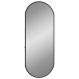 Vidaxl Mirror de pared 50x20 cm negro ovalado