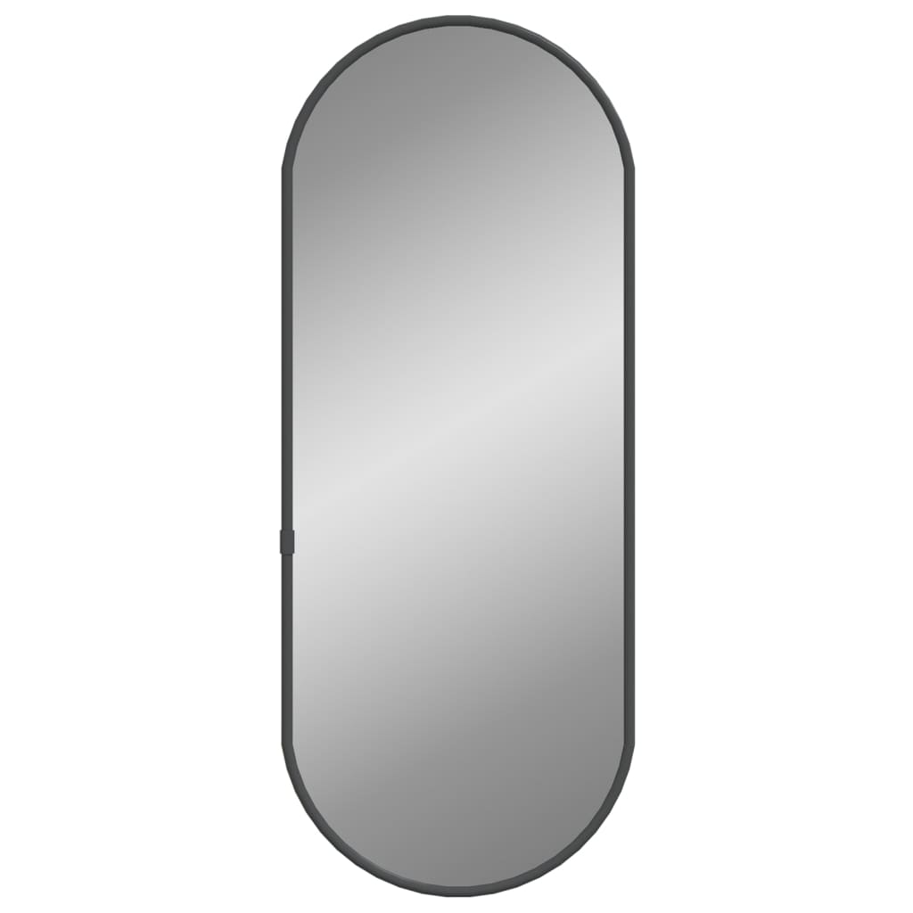 Vidaxl Mirror de pared 50x20 cm negro ovalado