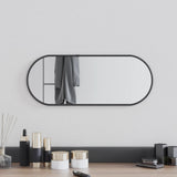 Vidaxl Mirror de pared 50x20 cm negro ovalado