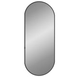 Vidaxl wandspiegel 60x25 cm ovaal zwart