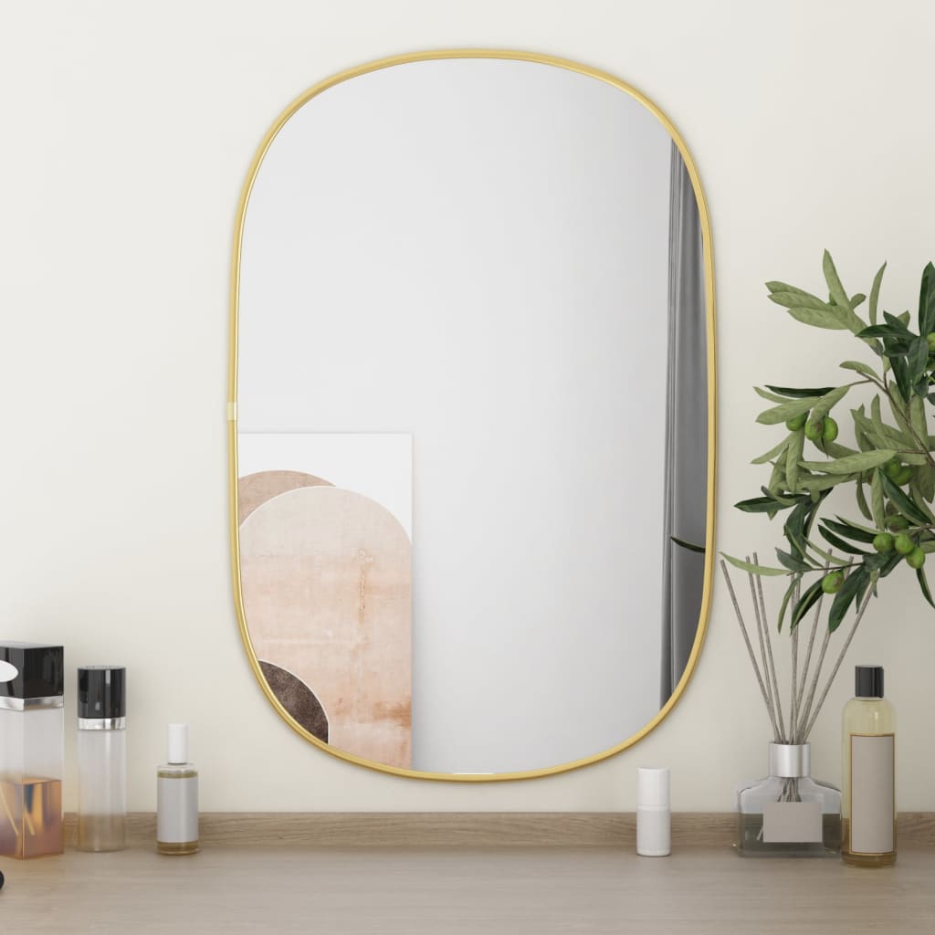 Vidaxl Wall Mirror 60x40 cm Gold colored