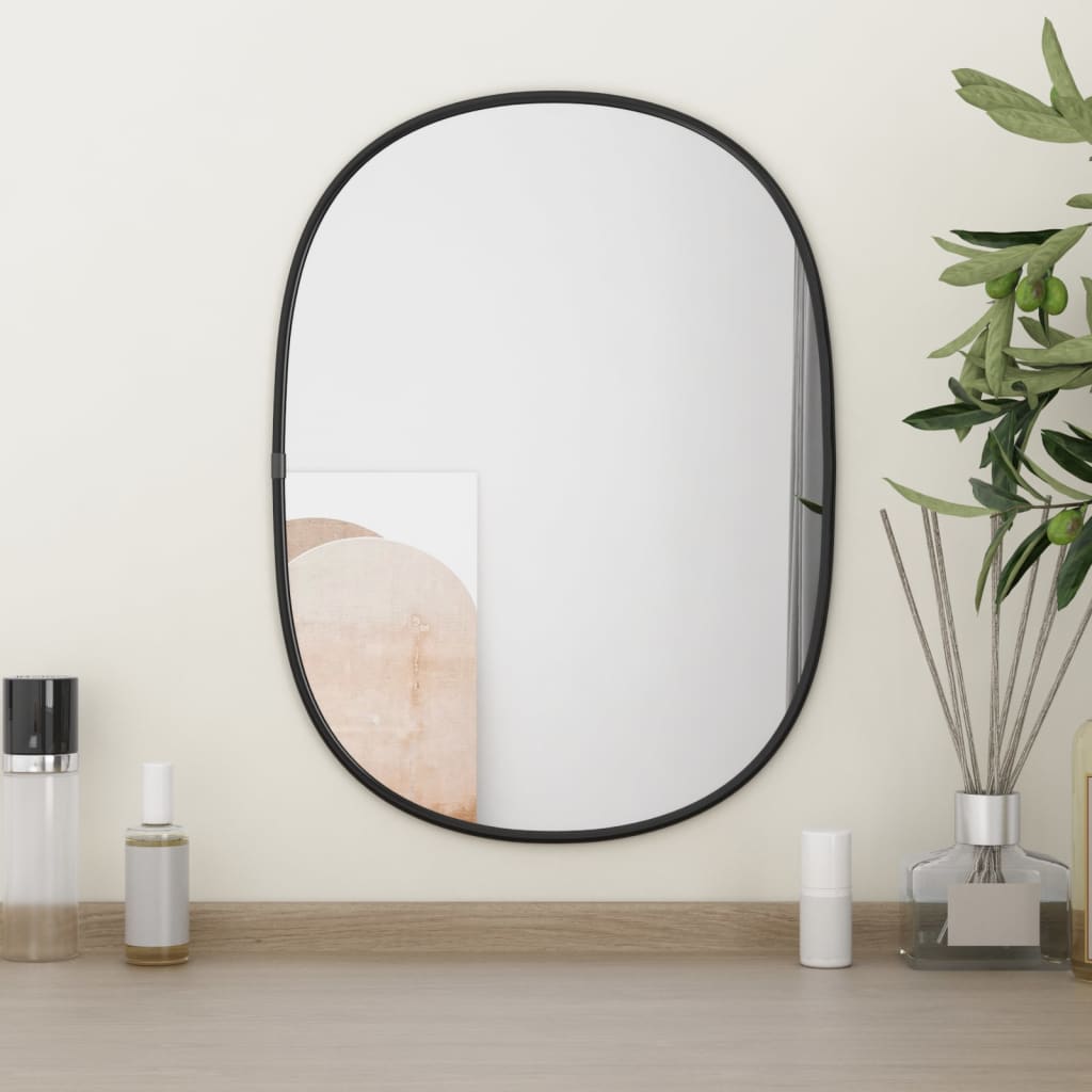 Vidaxl Mirror de pared 40x30 cm negro