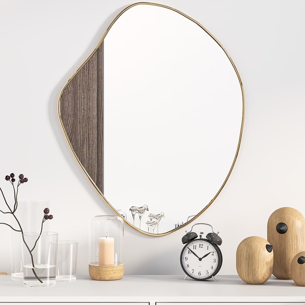 Vidaxl Wall Mirror 60x50 cm gullfarget