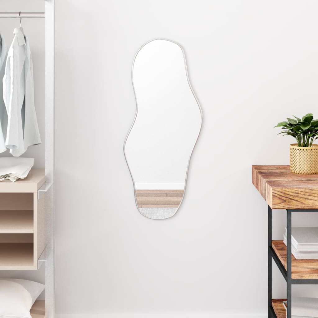 Vidaxl Wall Mirror 80x35 cm sølvfarvet