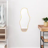 Vidaxl Wand Spigel 70x30 cm Gold faarweg