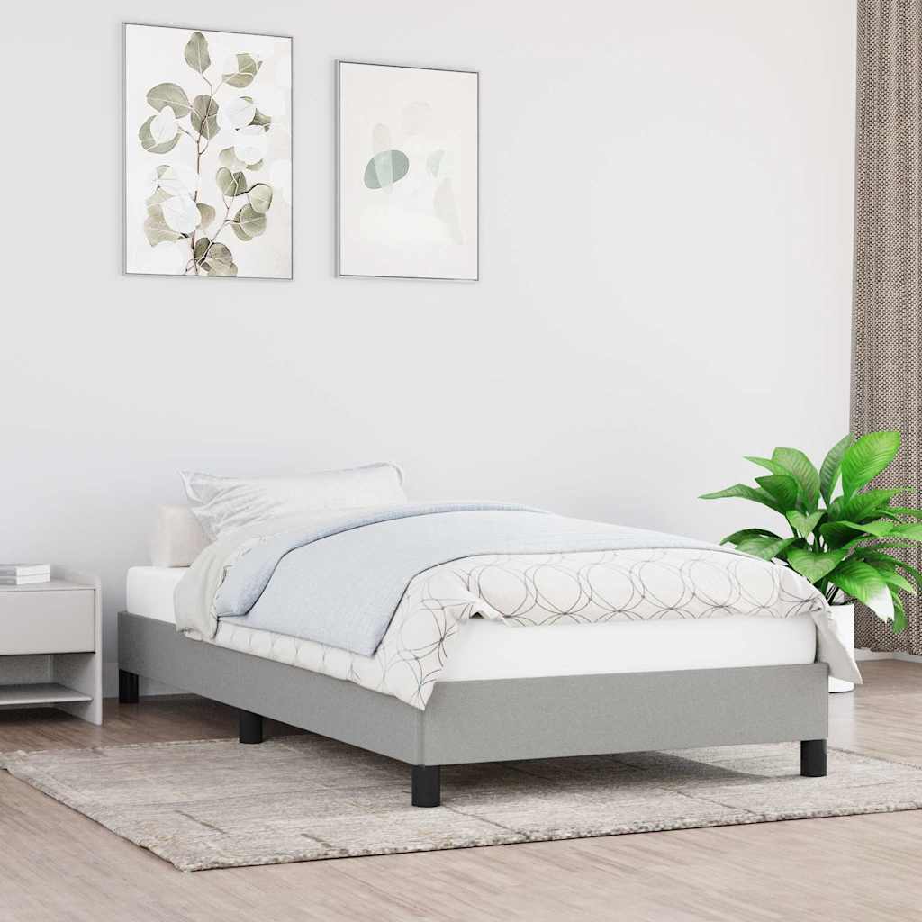 Vidaxl bedframe zonder matras 80x200 cm stof lichtgrijs