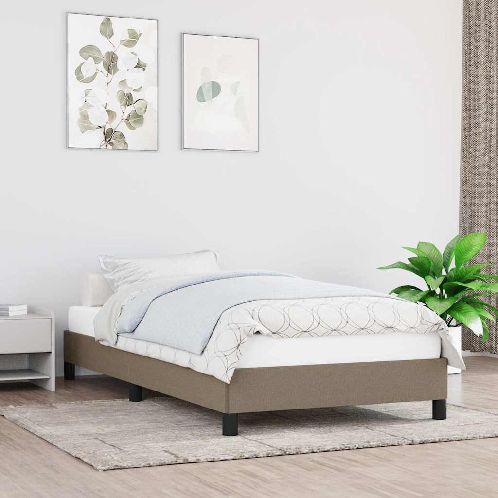 Vidaxl bedframe zonder matras 80x200 cm stof taupe