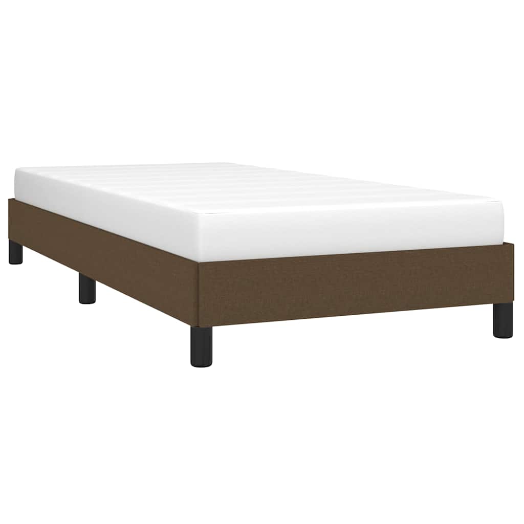 Vidaxl bedframe zonder matras 90x190 cm stof donkerbruin