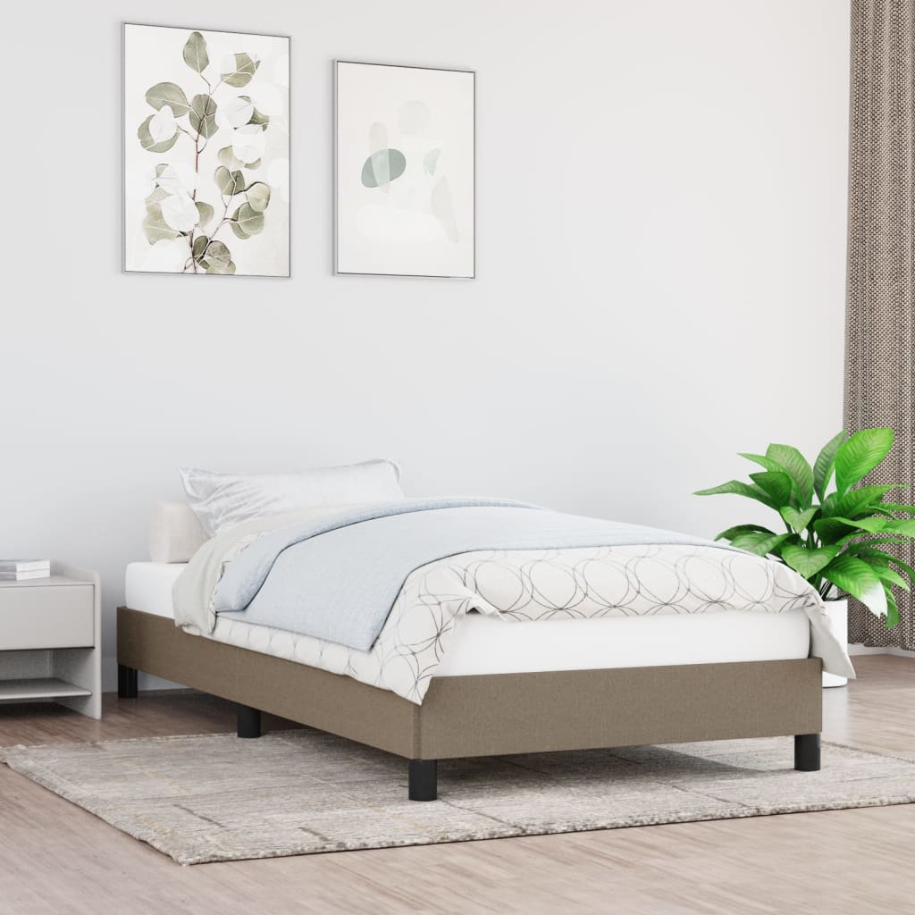 Vidaxl bedframe zonder matras 90x190 cm stof taupe