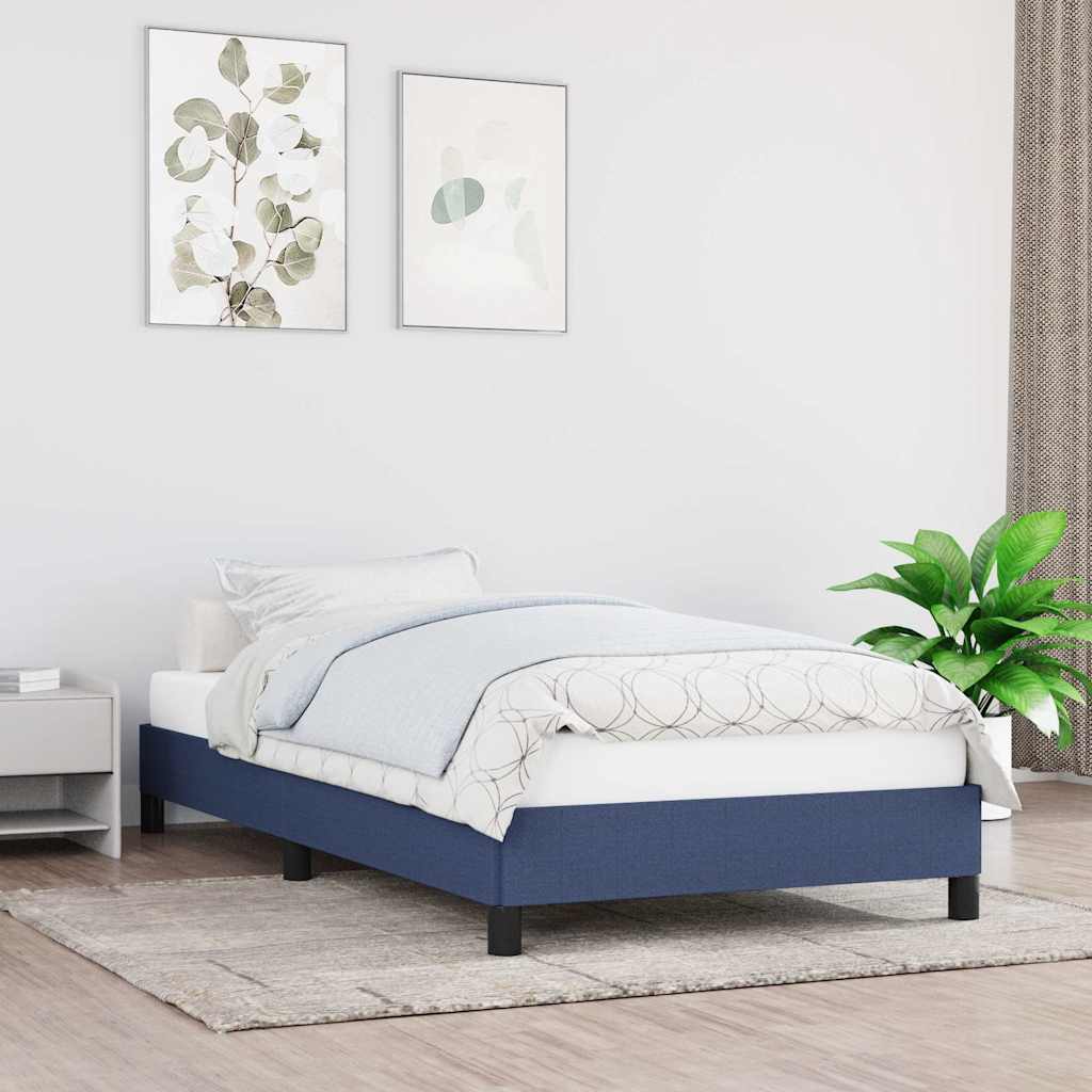 Vidaxl bedframe zonder matras 100x200 cm stof blauw