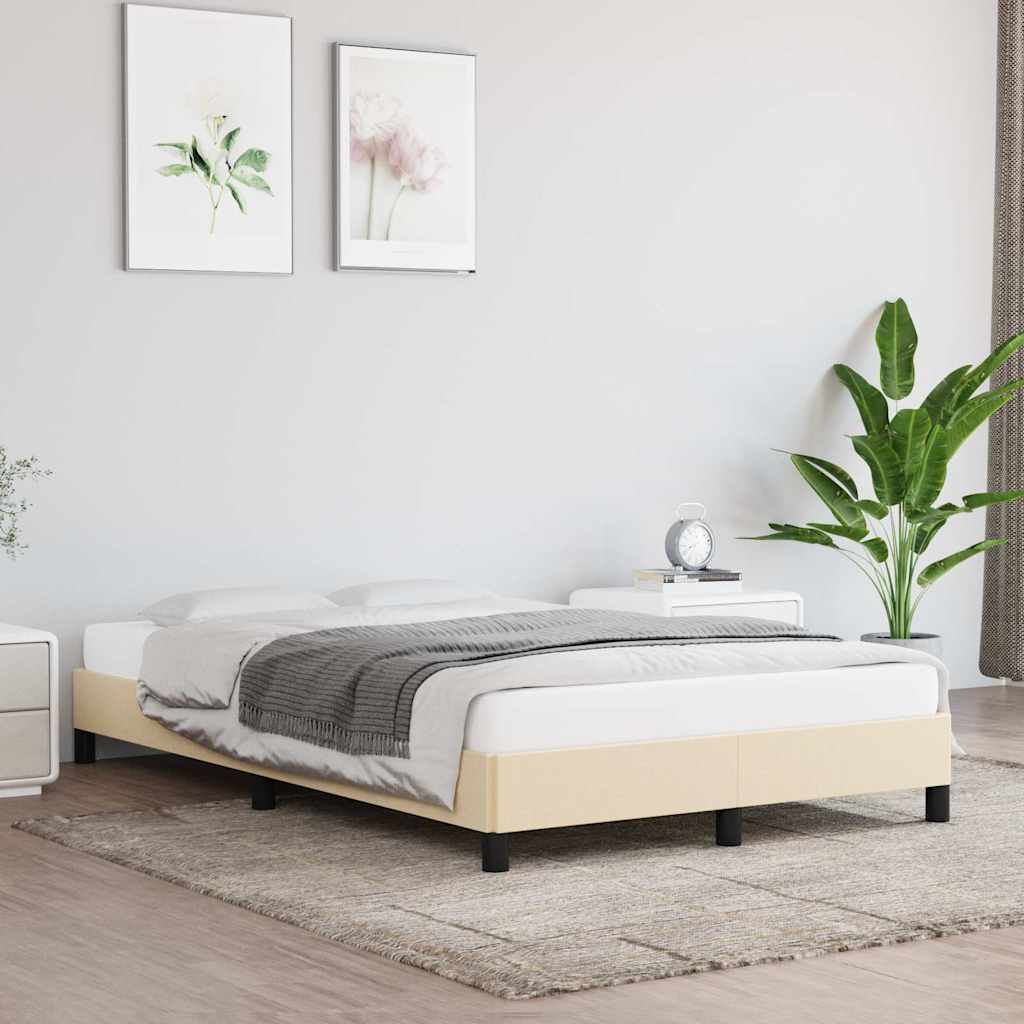 Vidaxl bedframe zonder matras 120x200 cm stof crèmekleurig