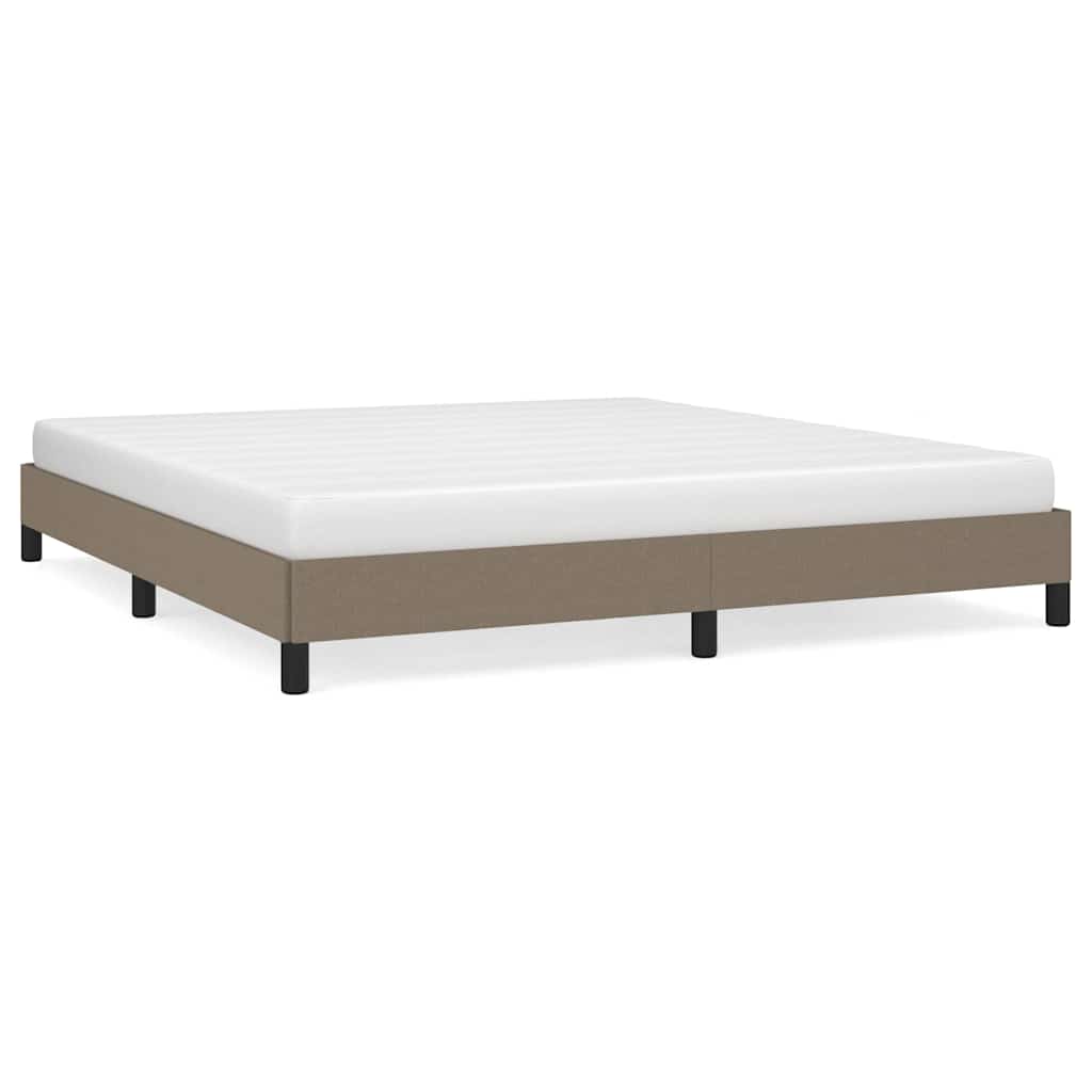 Vidaxl bedframe zonder matras stof taupe 160x200 cm
