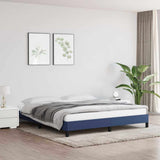 Vidaxl bedframe zonder matras stof blauw 160x200 cm
