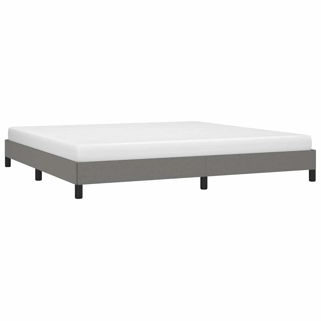 Vidaxl bedframe zonder matras stof donkergrijs 200x200 cm