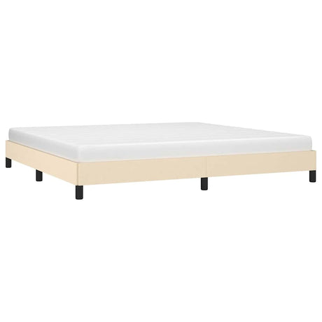 Vidaxl bedframe zonder matras stof crèmekleurig 200x200 cm