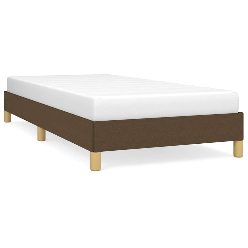 Vidaxl bedframe zonder matras 90x190 cm stof donkerbruin