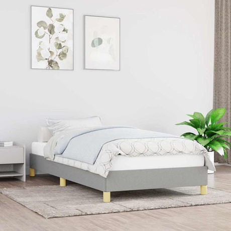 Vidaxl bedframe zonder matras 90x200 cm stof lichtgrijs