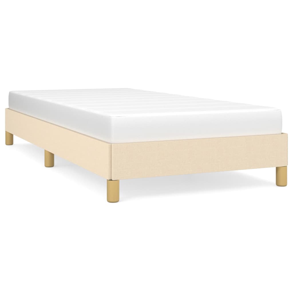 Vidaxl bedframe zonder matras 100x200 cm stof crèmekleurig