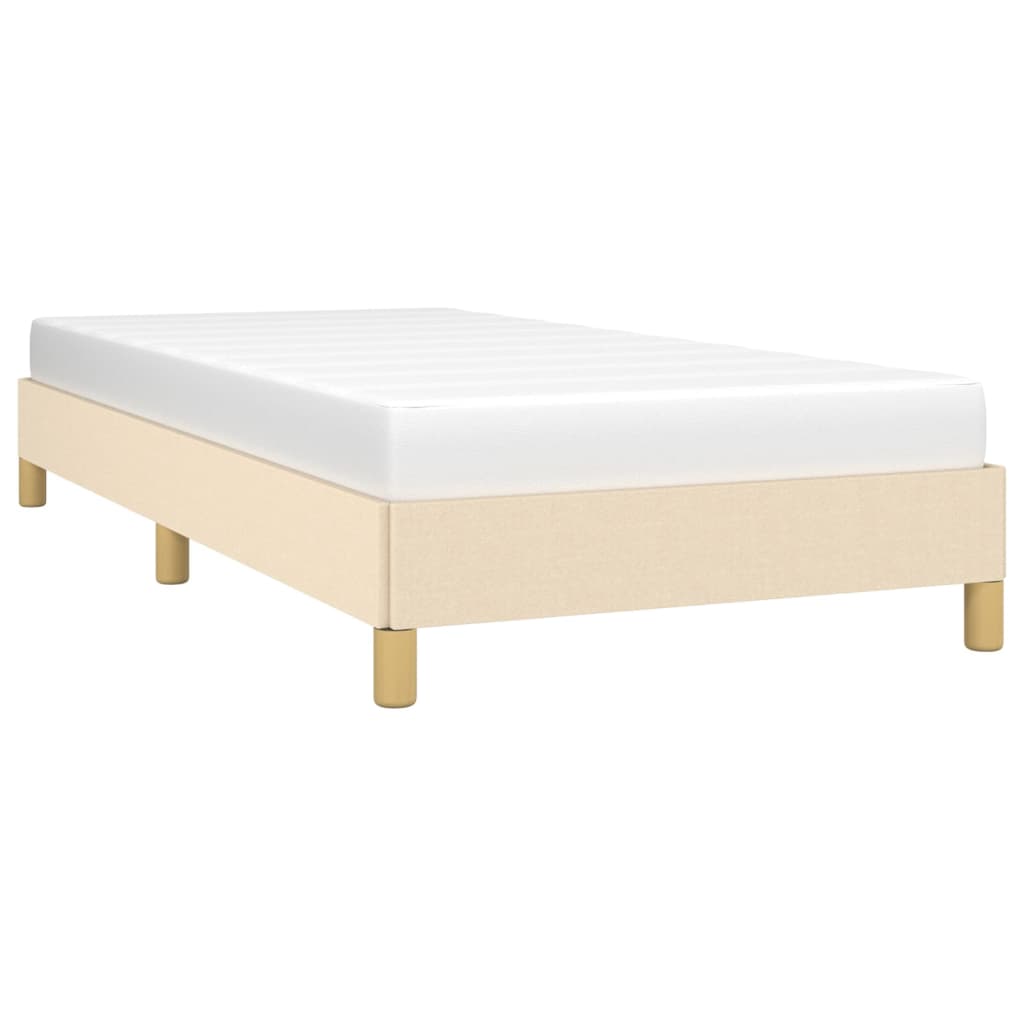 Vidaxl bedframe zonder matras 100x200 cm stof crèmekleurig