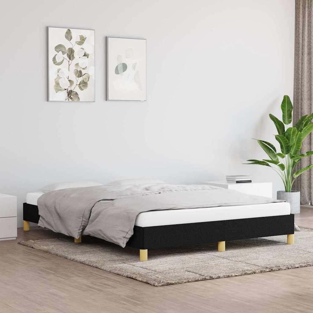 Vidaxl bedframe zonder matras stof zwart 140x190 cm