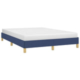 Vidaxl bedframe zonder matras stof blauw 140x190 cm