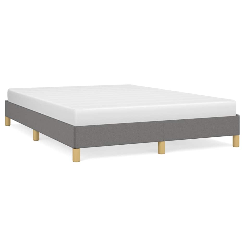 Vidaxl bedframe zonder matras stof donkergrijs 140x200 cm