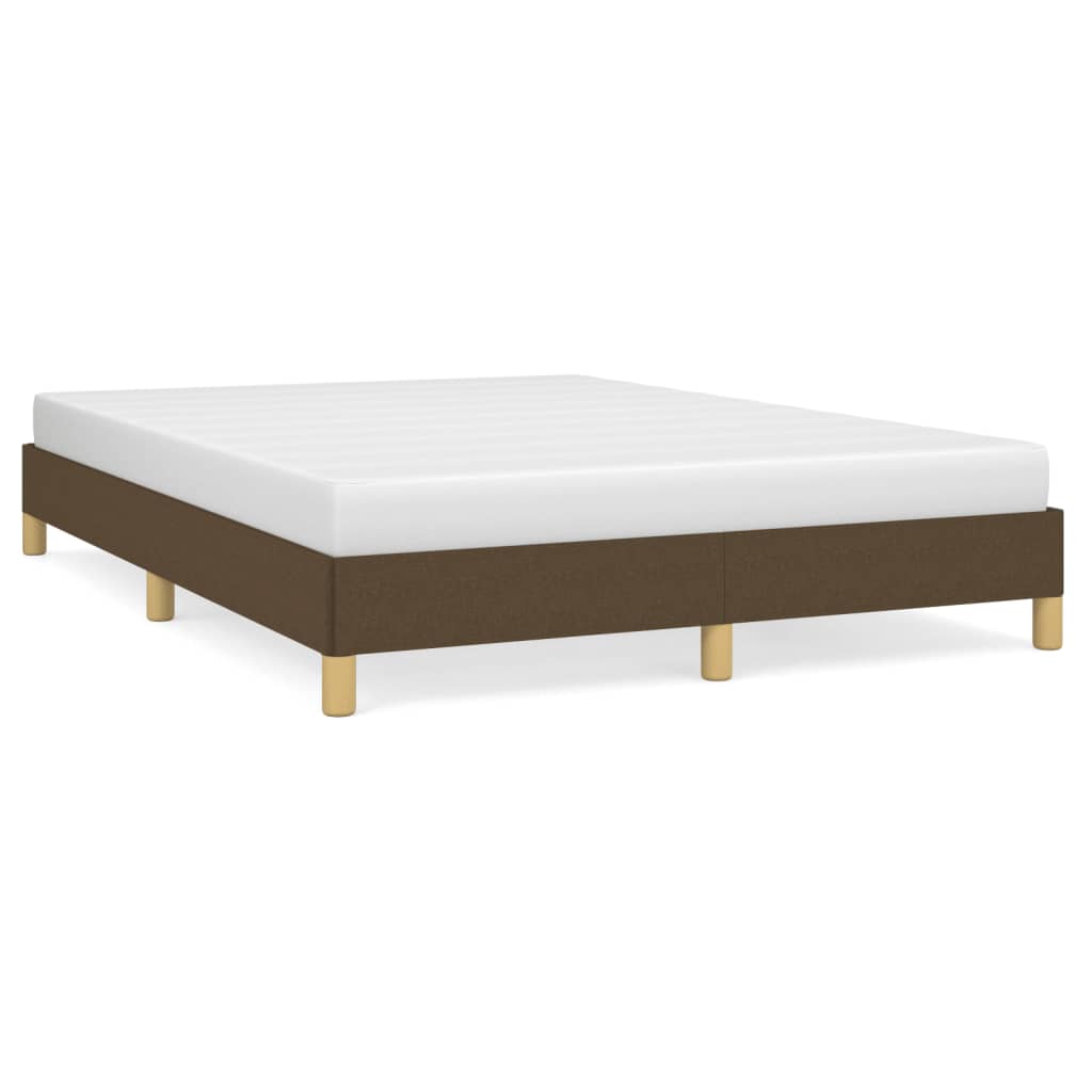 Vidaxl bedframe zonder matras stof donkerbruin 160x200 cm