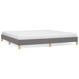 Vidaxl bedframe zonder matras stof donkergrijs 200x200 cm
