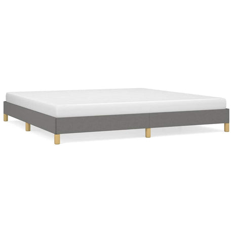 Vidaxl bedframe zonder matras stof donkergrijs 200x200 cm