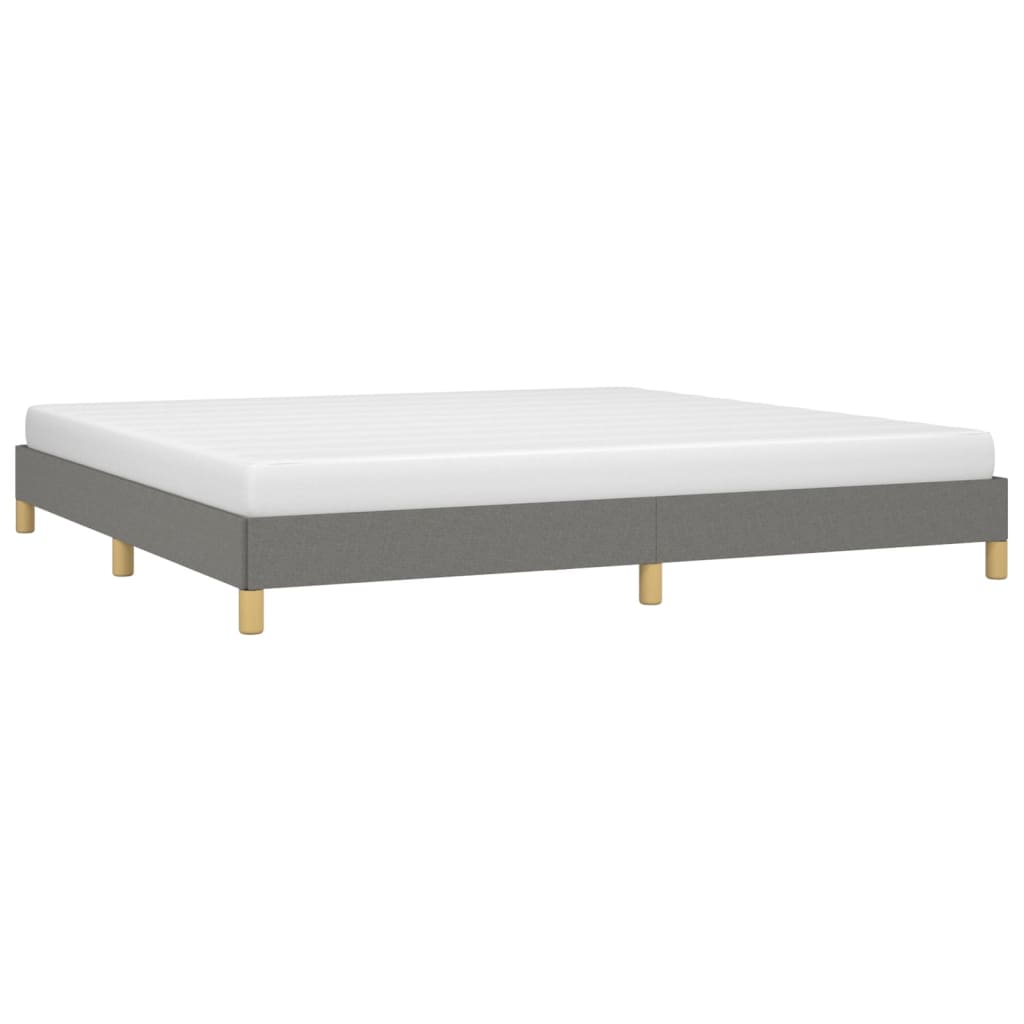 Vidaxl bedframe zonder matras stof donkergrijs 200x200 cm
