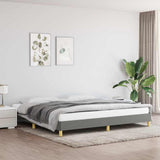 Vidaxl bedframe zonder matras stof donkergrijs 200x200 cm