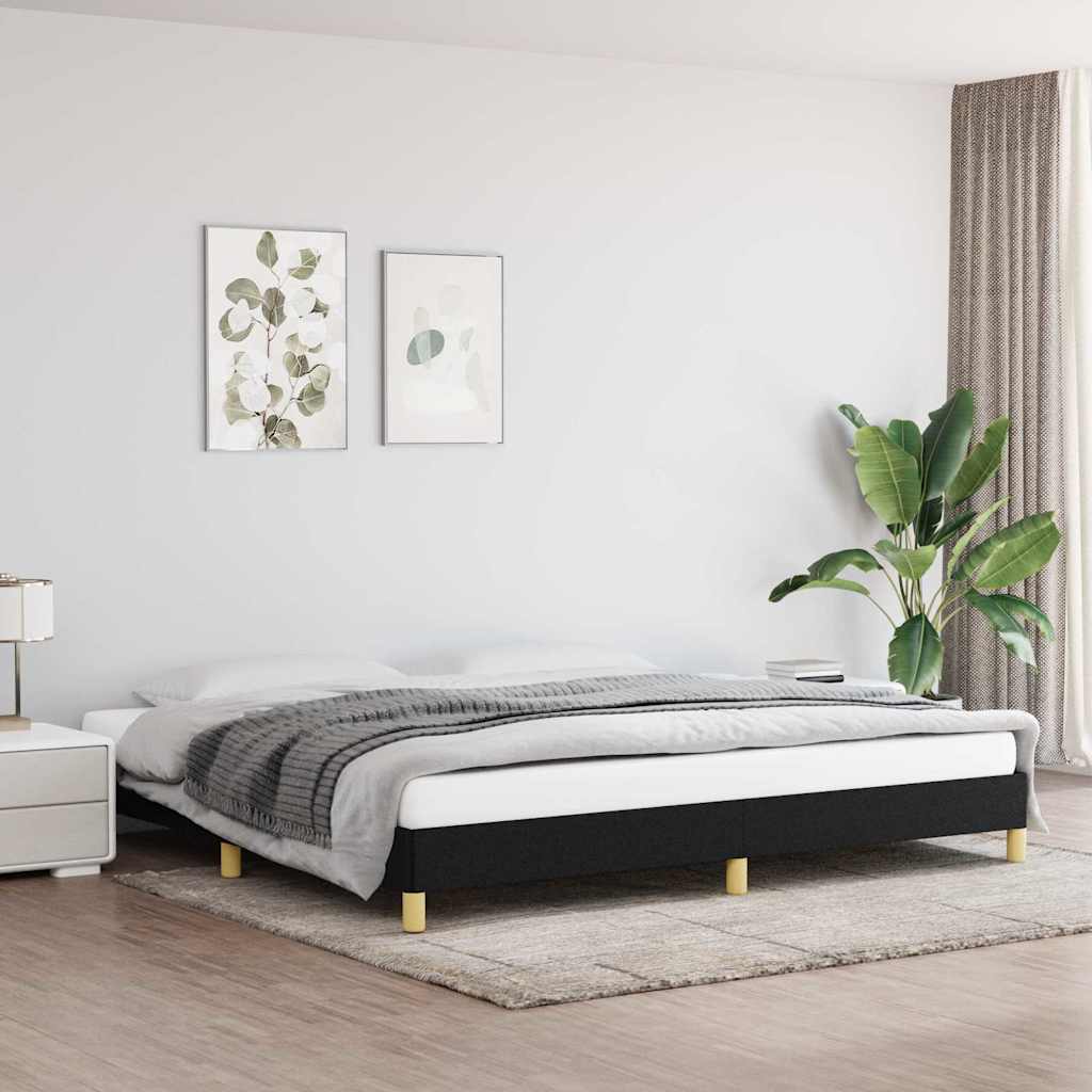 Vidaxl bedframe zonder matras stof zwart 200x200 cm