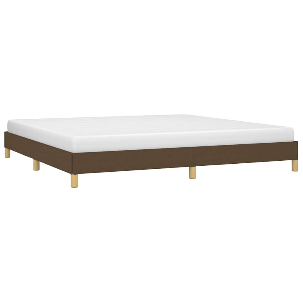 Vidaxl bedframe zonder matras stof donkerbruin 200x200 cm