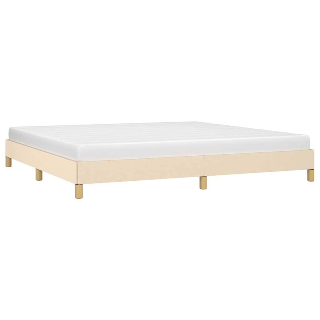 Vidaxl bedframe zonder matras stof crèmekleurig 200x200 cm