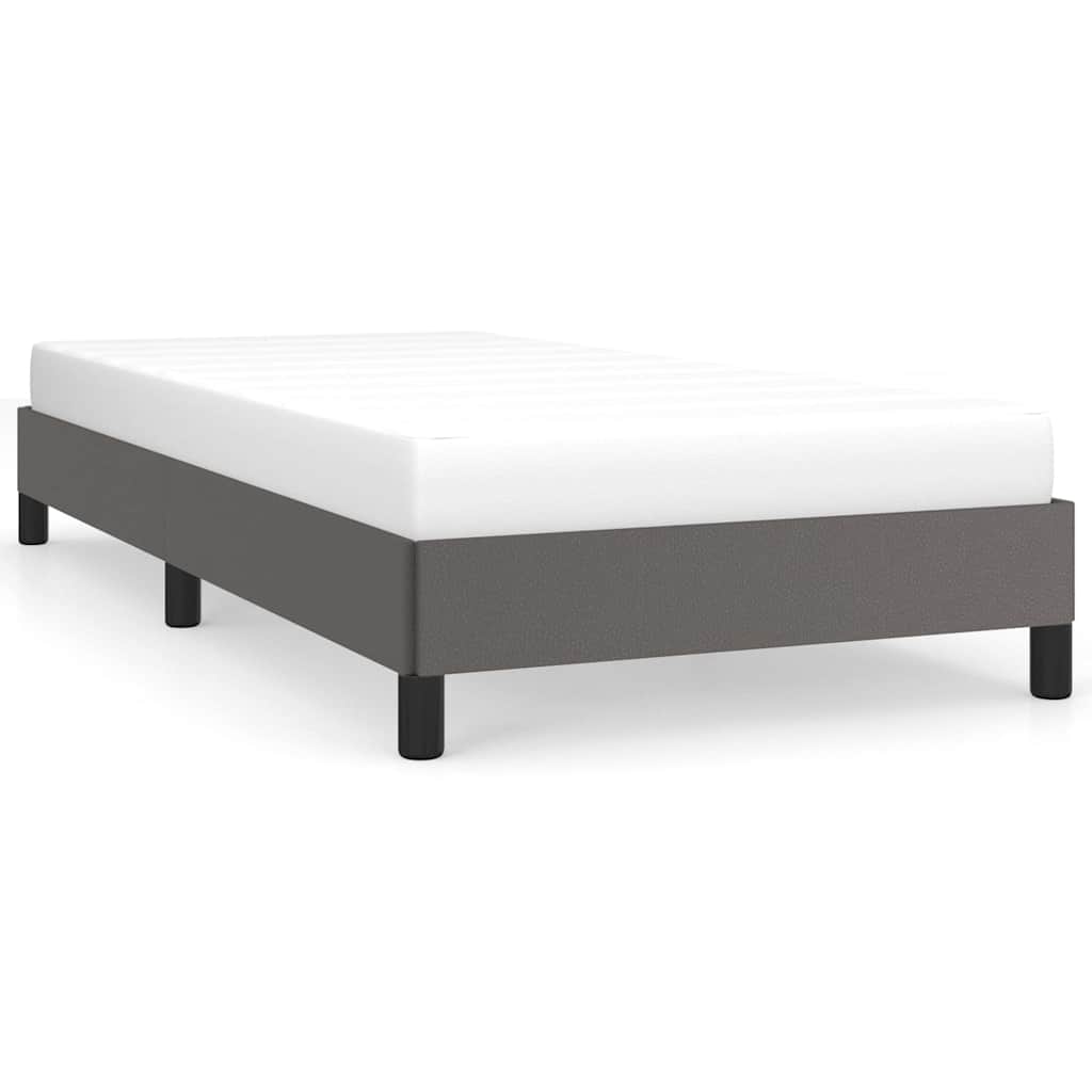 Vidaxl bedframe kunstleer grijs 90x190 cm