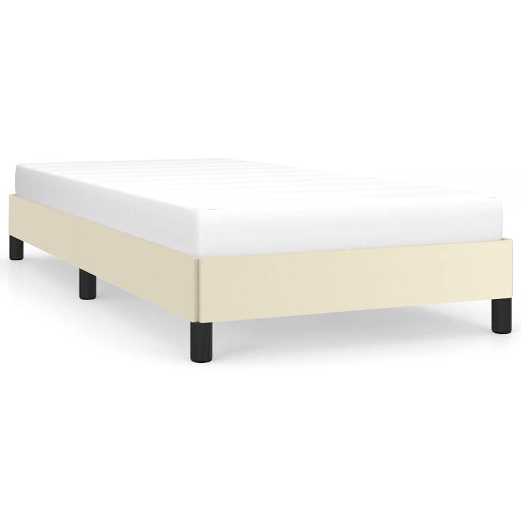 Vidaxl bedframe kunstleer crèmekleurig 100x200 cm