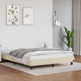 Vidaxl bedframe kunstleer crèmekleurig 140x190 cm