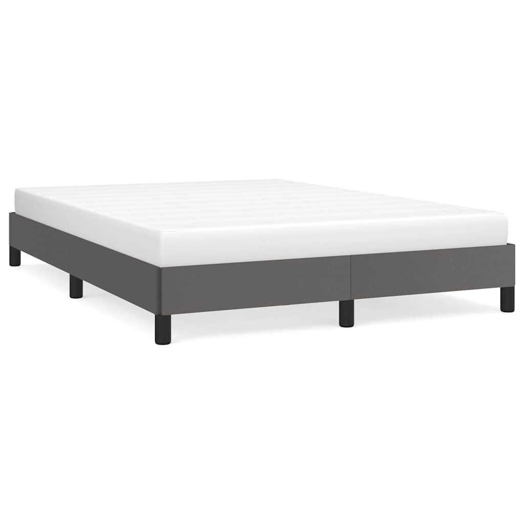 Vidaxl bedframe kunstleer grijs 140x190 cm