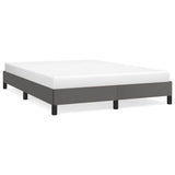 Vidaxl bedframe kunstleer grijs 140x190 cm