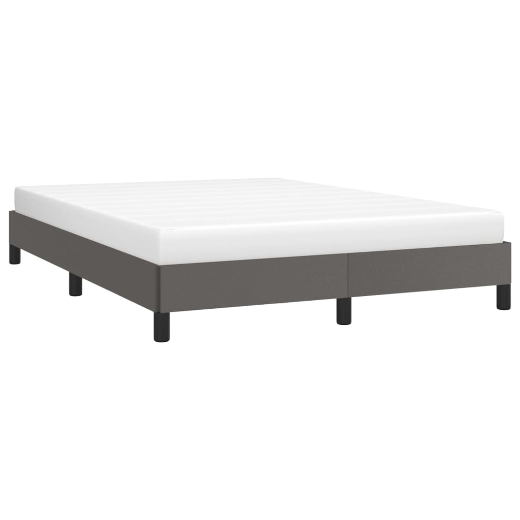 Vidaxl bedframe kunstleer grijs 140x190 cm