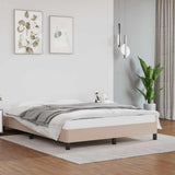 Vidaxl bedframe kunstleer cappuccinokleurig 140x190 cm