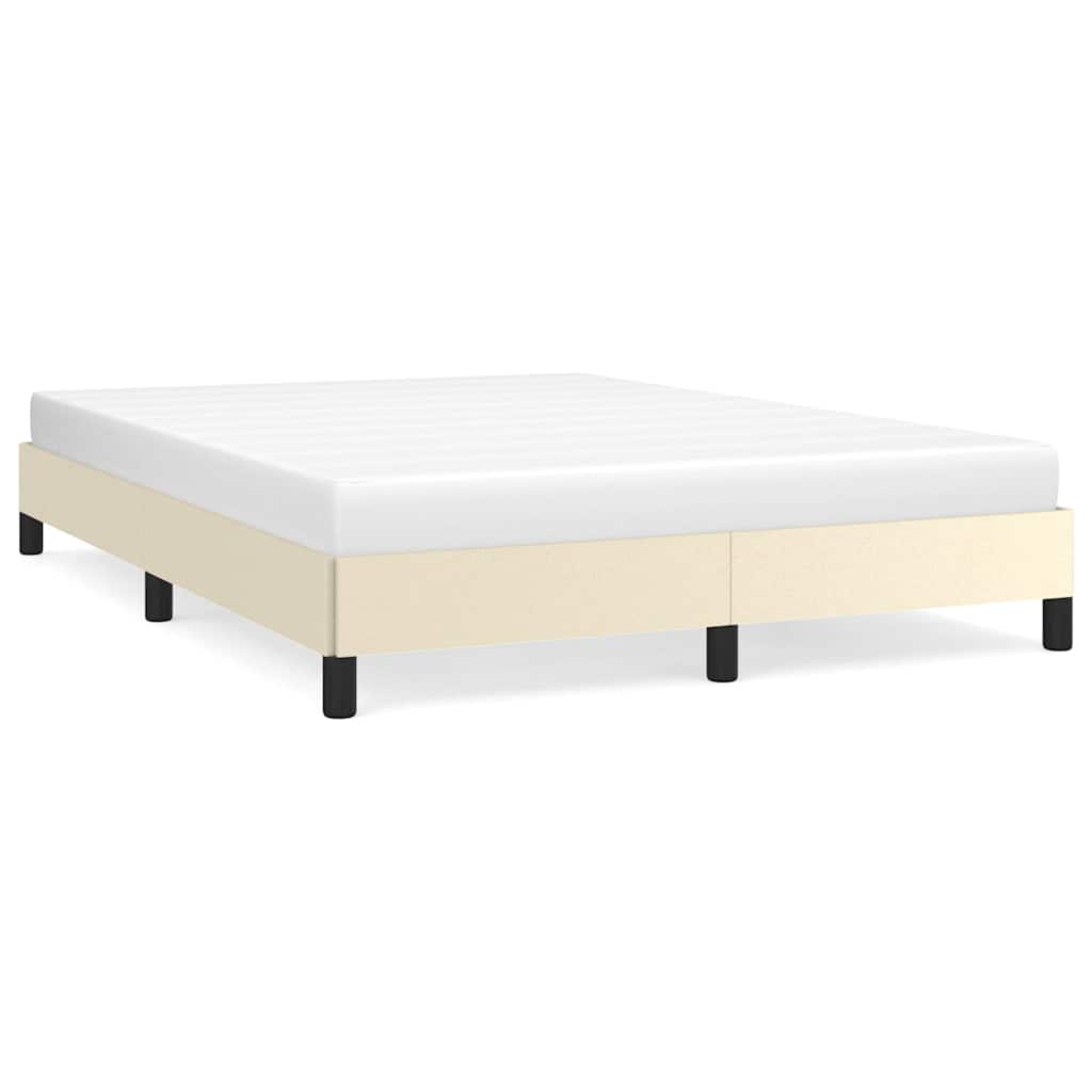 Vidaxl bedframe kunstleer crèmekleurig 140x200 cm