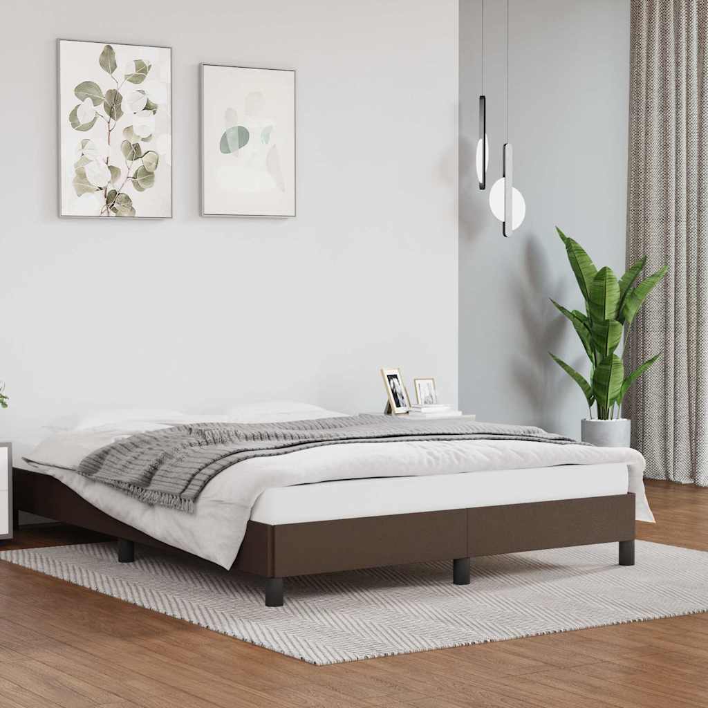 Vidaxl bedframe kunstleer bruin 140x200 cm