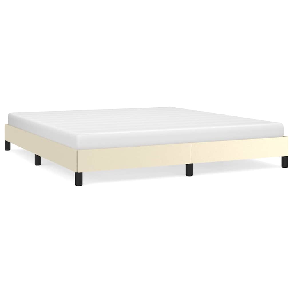 Vidaxl bedframe kunstleer crèmekleurig 160x200 cm
