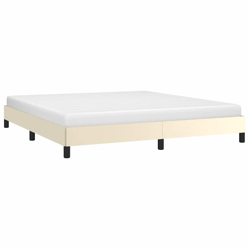 Vidaxl bedframe kunstleer crèmekleurig 160x200 cm