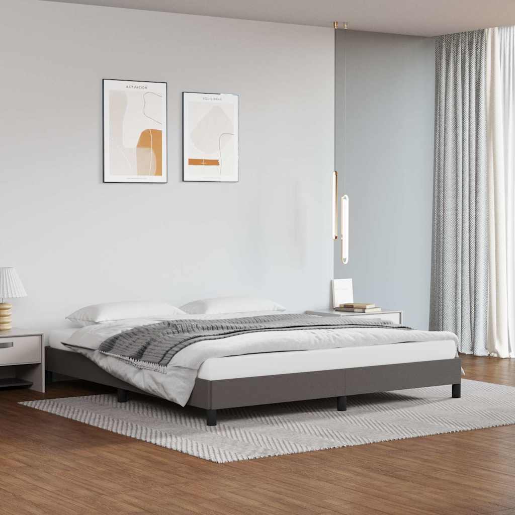 Vidaxl bedframe kunstleer grijs 160x200 cm