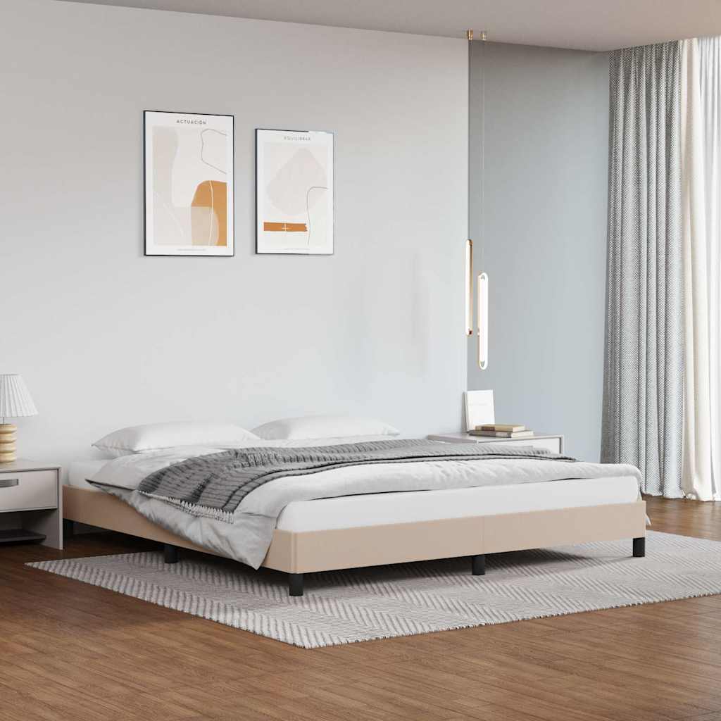Vidaxl bedframe kunstleer cappuccinokleurig 160x200 cm