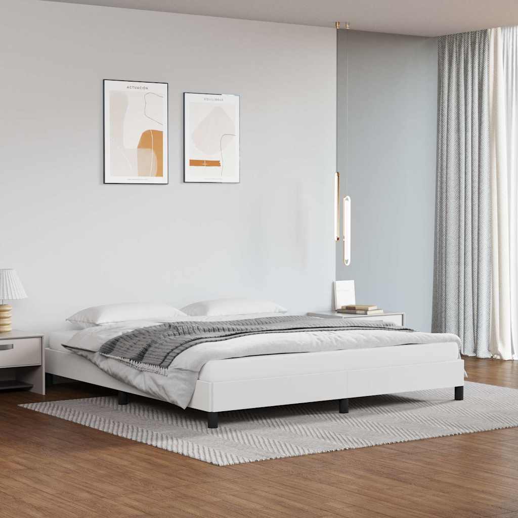 Vidaxl bedframe kunstleer wit 180x200 cm