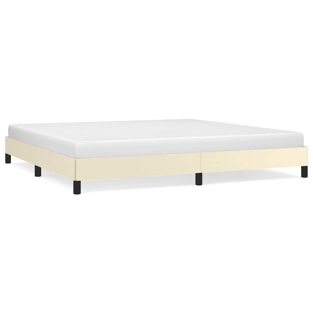 Vidaxl bedframe kunstleer crèmekleurig 200x200 cm